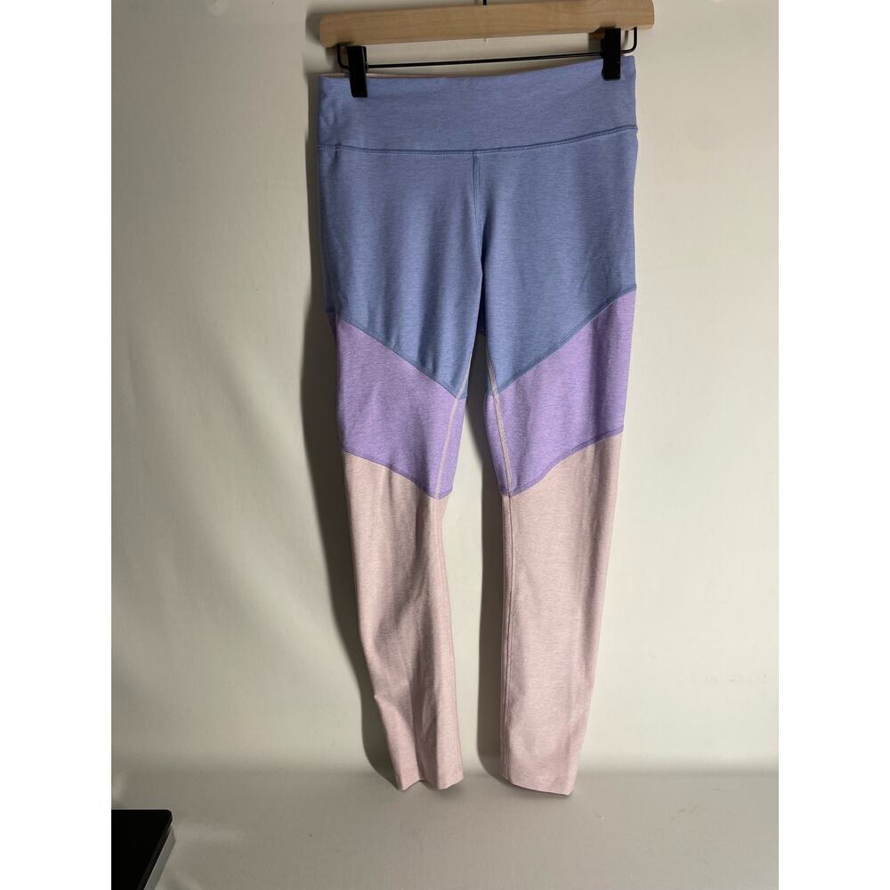Outdoor Voices 7/8 Springs Tri-Color Block Leggings Lilac Lavender Dahlia Medium